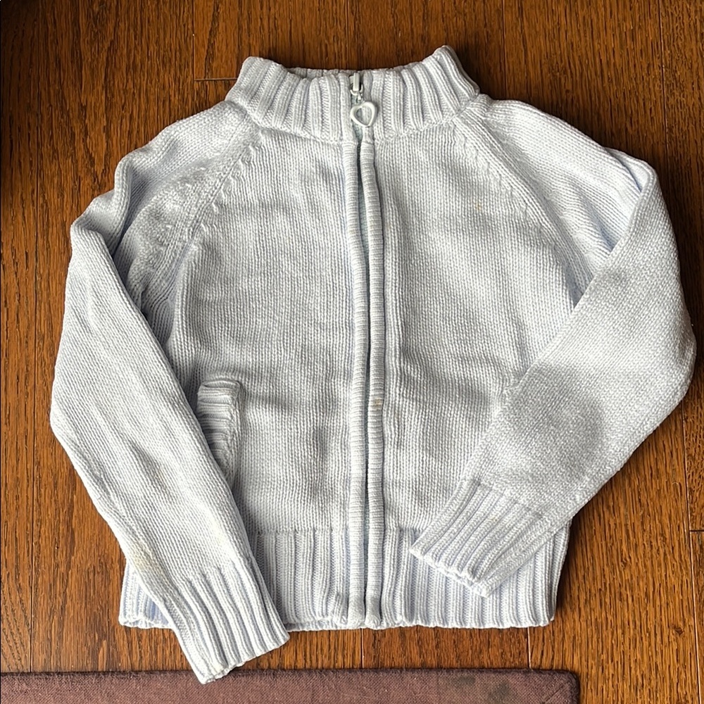 Kids pale blue Zip-Up Sweater